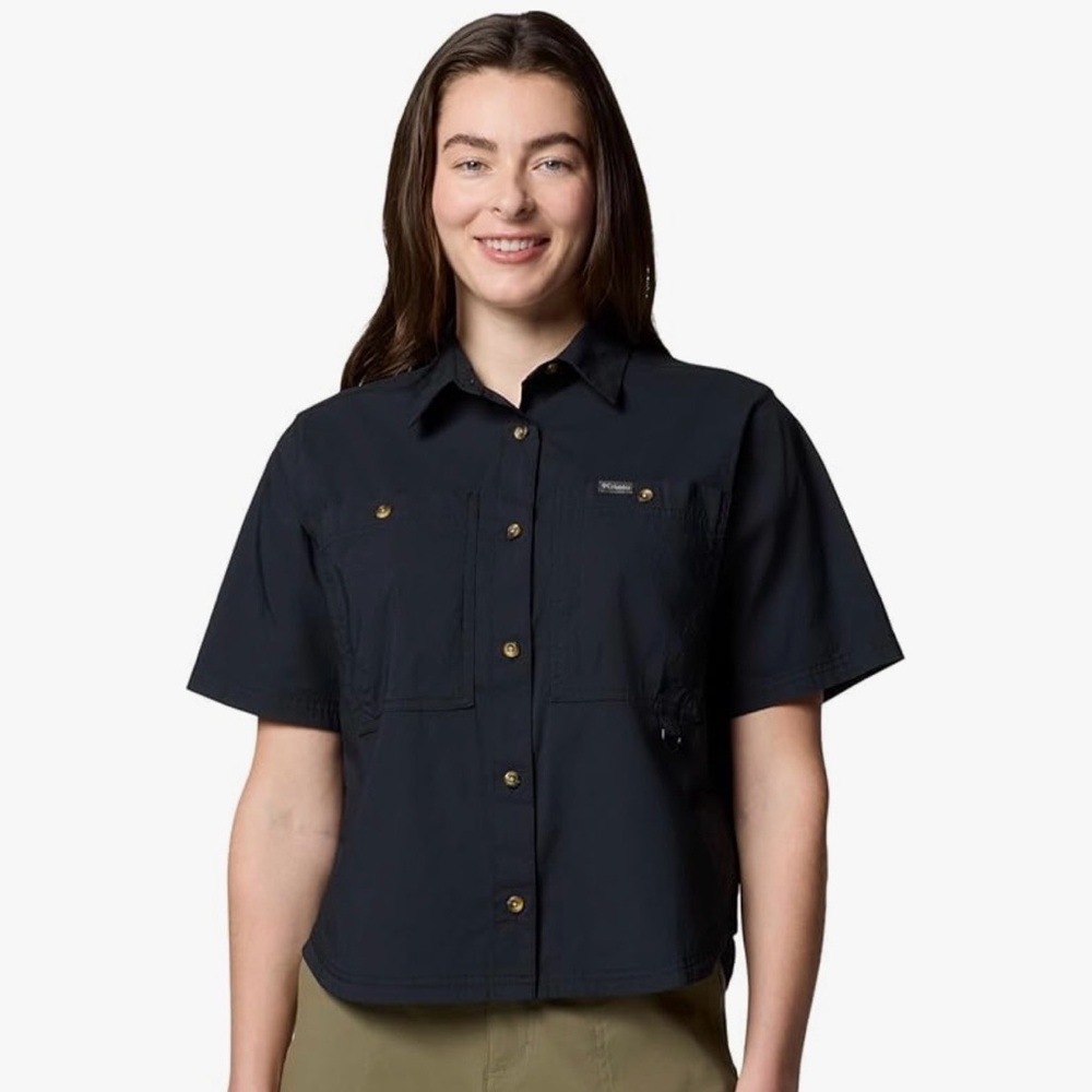 NWT Columbia Brea Falls black button down shirt size XXL